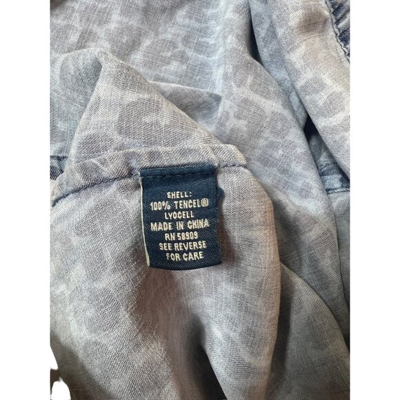 Reba Women's Denim Animal Print Lightweight Top - Picture 7 of 7